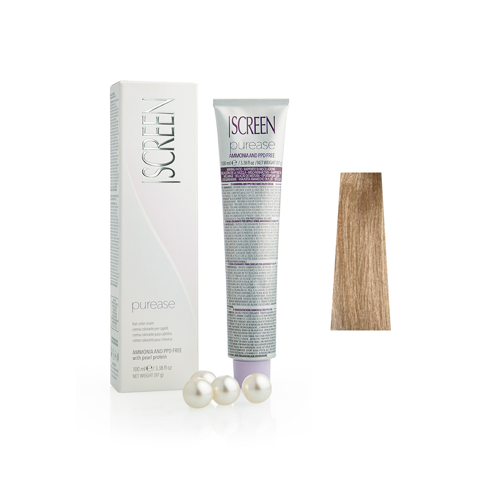 Крем-фарба без аміаку з протеїнами перлів SCREEN Purease 11C (11.1) Ash Рlatinum Blonde, 100 ml - 1